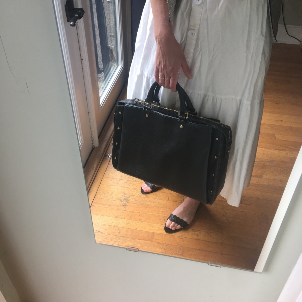 Zara Large Studded Office City Bag
